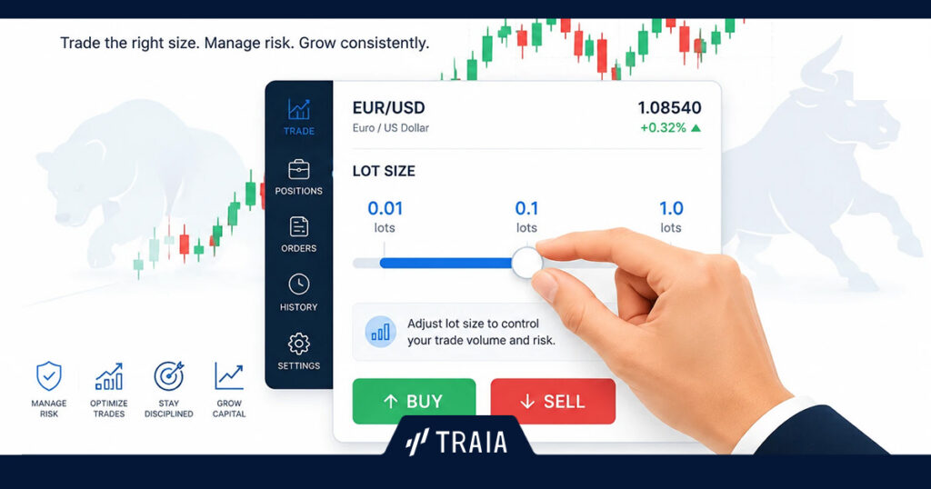 مدیریت ریسک در فارکس با انتخاب لات مناسب و نمایش نمودار سود و ضرر